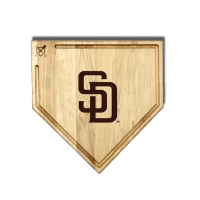 San Diego Padres Baseball BBQ 17'' x 17'' Home Plate Cutting Board with Trough