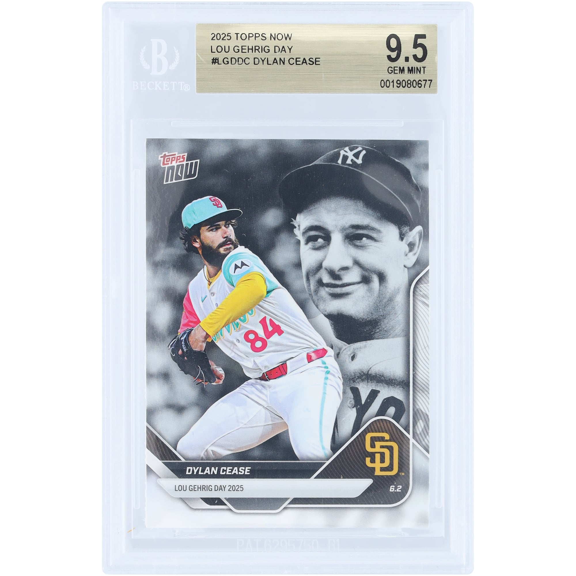 Dylan Cease San Diego Padres 2025 Topps Now Lou Gehrig Day #LGD-DC 