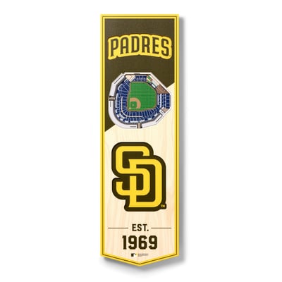 San Diego Padres Fanpoint 6'' x 19'' 3D StadiumView Banner