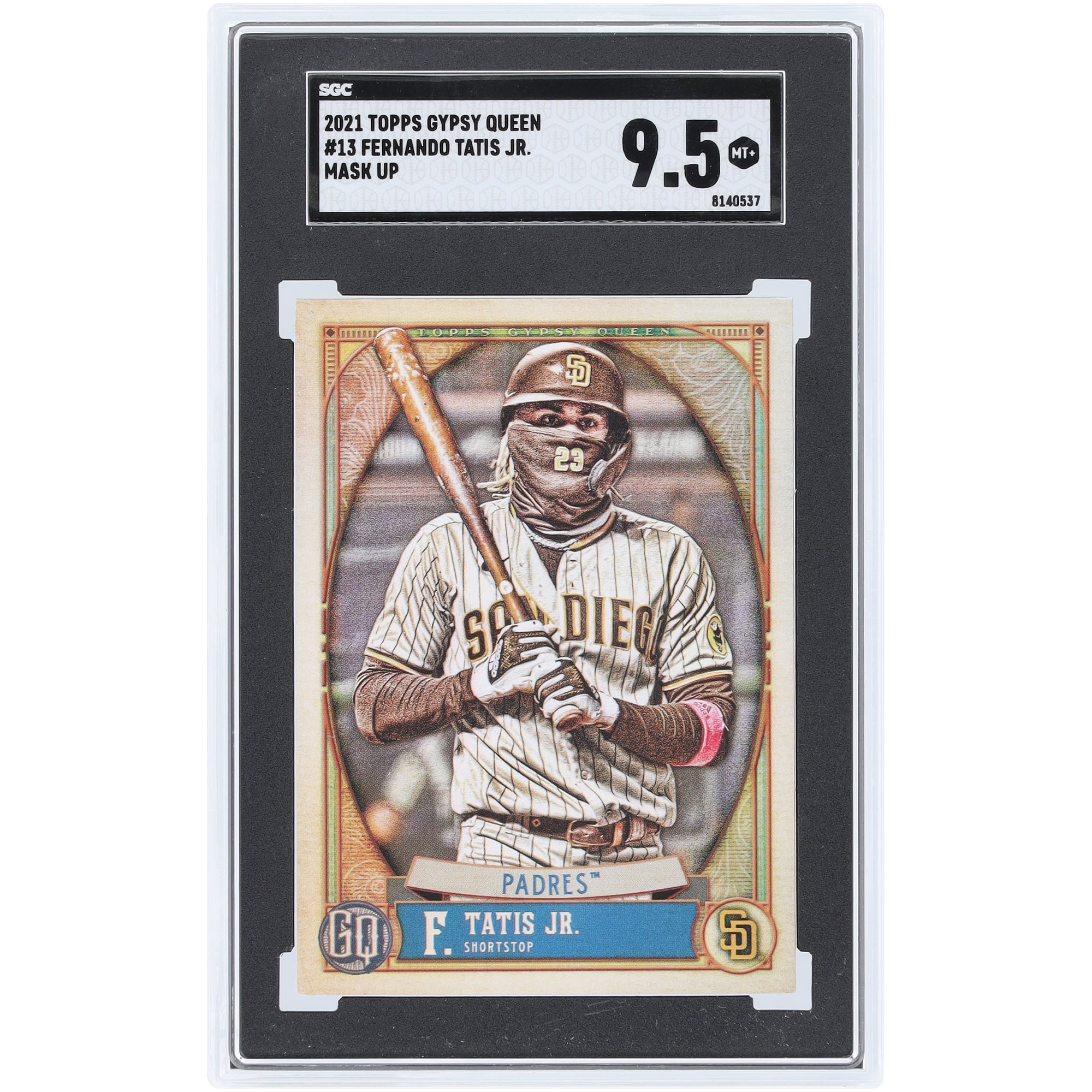 Fernando Tatis Jr. San Diego Padres 2021 Topps GQ Mask Up #13 SGC 