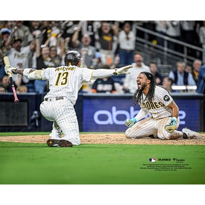 Fernando Tatis Jr. San Diego Padres Unsigned Fanatics Authentic 2026 MLB National League Wild Card Series Safe at Home Celebration Photograph