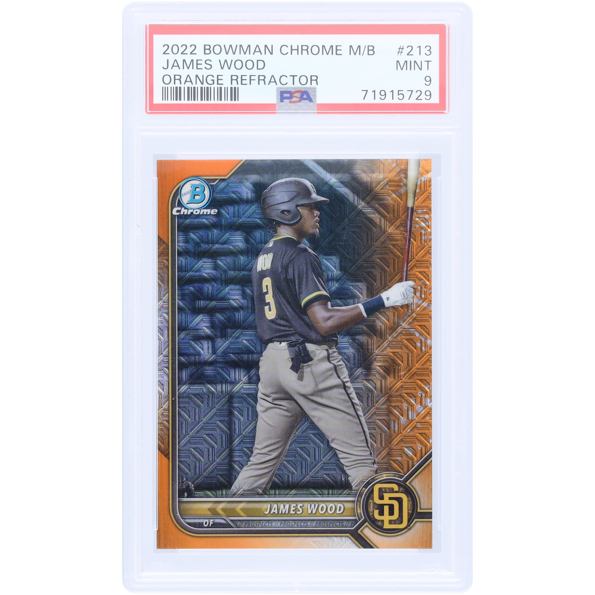 2022 Bowman Transcendant James Wood /50 metal Chrome frame