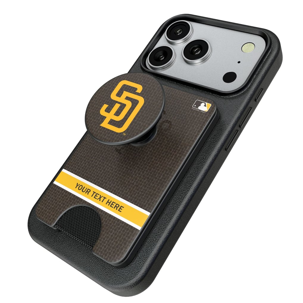 San Diego Padres Keyscaper Personalized Solid PopSockets Magnetic Wallet