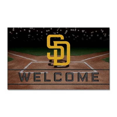 San Diego Padres Logo Brands 18" x 30" Crumb Rubber Door Mat