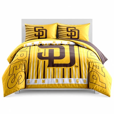 San Diego Padres Logo Brands Momentum 5-Piece Full/Queen Bedding Set