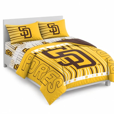 Logo Brands San Diego Padres Momentum Bed In A Bag - Queen