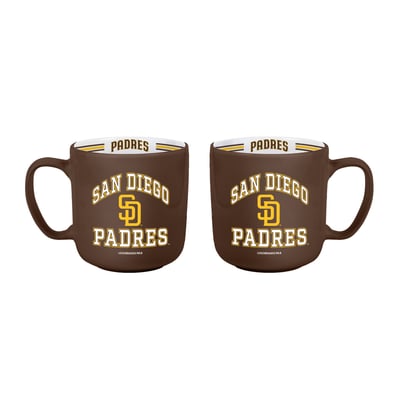 San Diego Padres Logo Brands Two-Piece 15oz. Stripe Mug Set