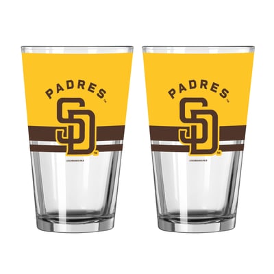 San Diego Padres Logo Brands Two-Piece 16oz. Horizon Pint Glass Set