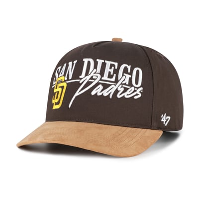 San Diego Padres '47 Scribe Line Hitch Adjustable Hat - Brown/Light Brown