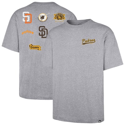 San Diego Padres '47  History Lock Foundation T-Shirt - Heather Gray
