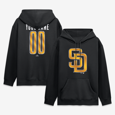 San Diego Padres  Forged Mascot Personalized Name & Number Hoodie - Black