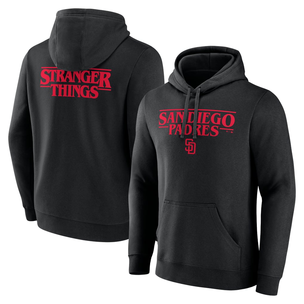 San Diego Padres Stranger Things Logo Lockup Pullover Hoodie - Black
