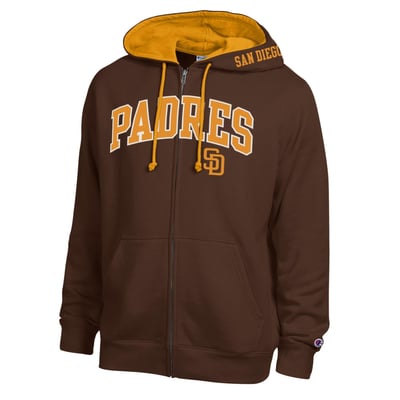  San Diego Padres Champion Fleece Full-Zip Hoodie - Brown