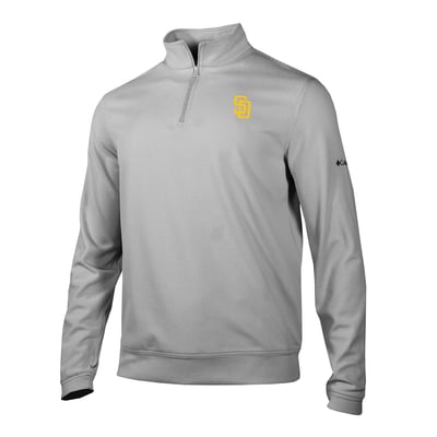 San Diego Padres Columbia Grainline Quarter-Zip Pullover - Gray