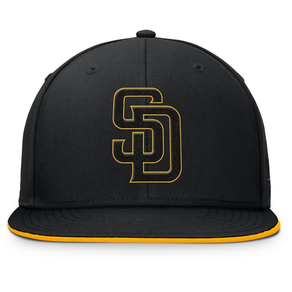 Men's San Diego Padres Fanatics Black Glint Snapback Hat