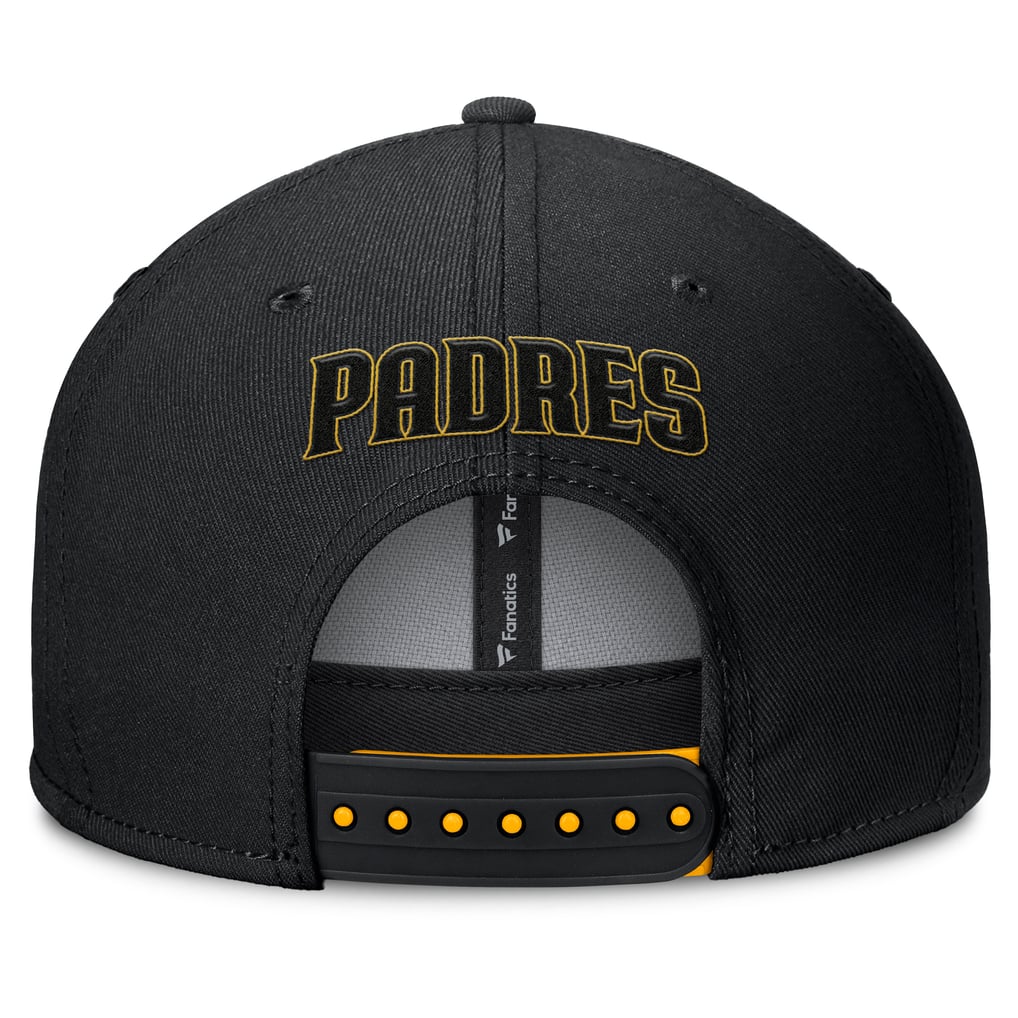 Men's San Diego Padres Fanatics Black Glint Snapback Hat