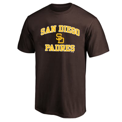  San Diego Padres Fanatics Big & Tall Cooperstown Collection Heart & Soul T-Shirt - Brown