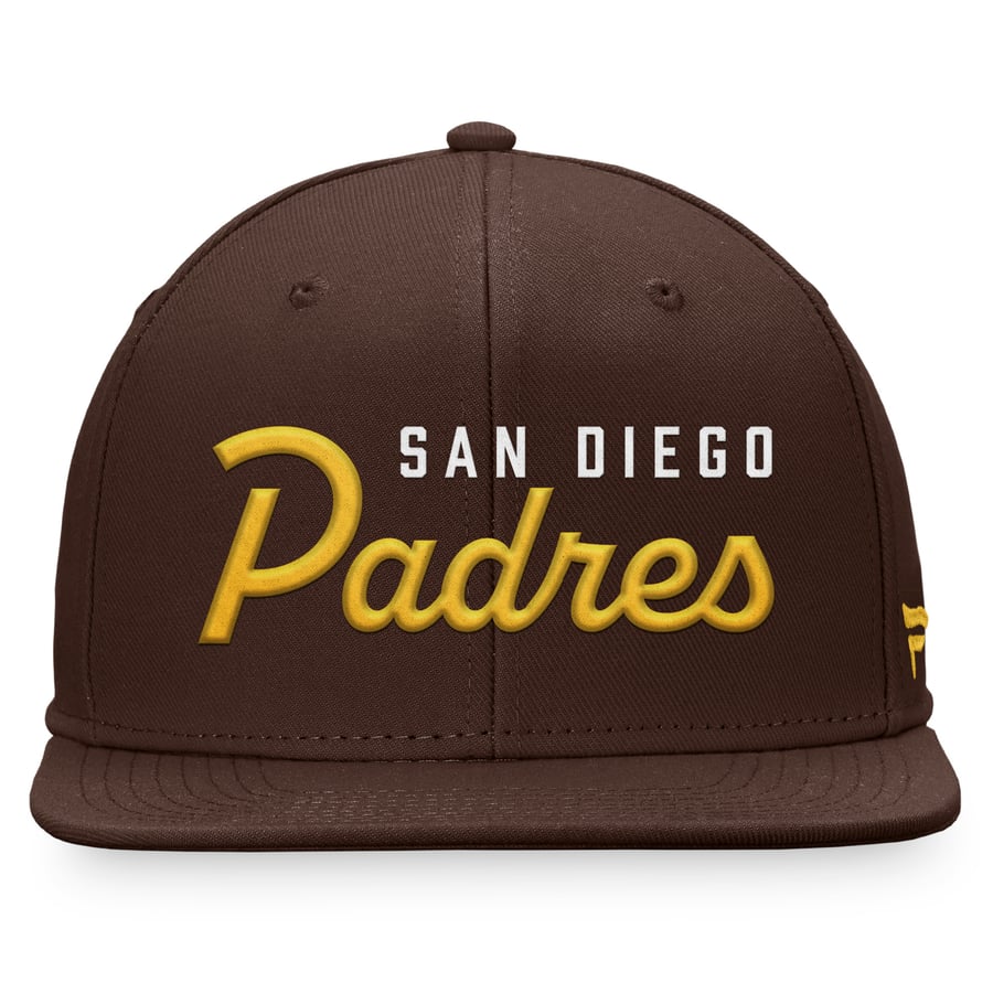 Men's San Diego Padres Fanatics Brown Script Snapback Hat