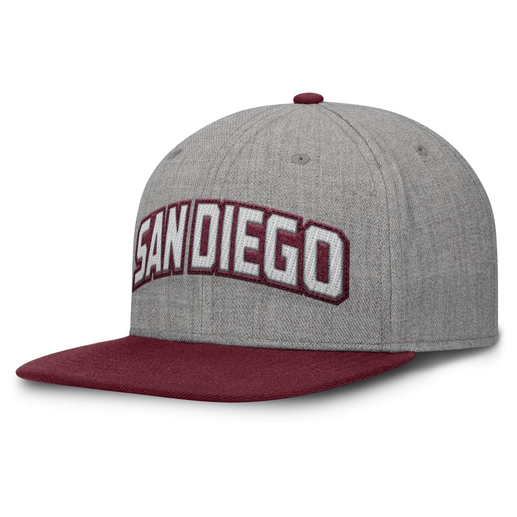 San Diego Padres Fanatics Elements Felt Chainstitch Snapback Hat - Gray/Maroon