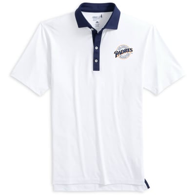 San Diego Padres johnnie-O Ramos Performance Cooperstown Logo Jersey Polo - White/Navy