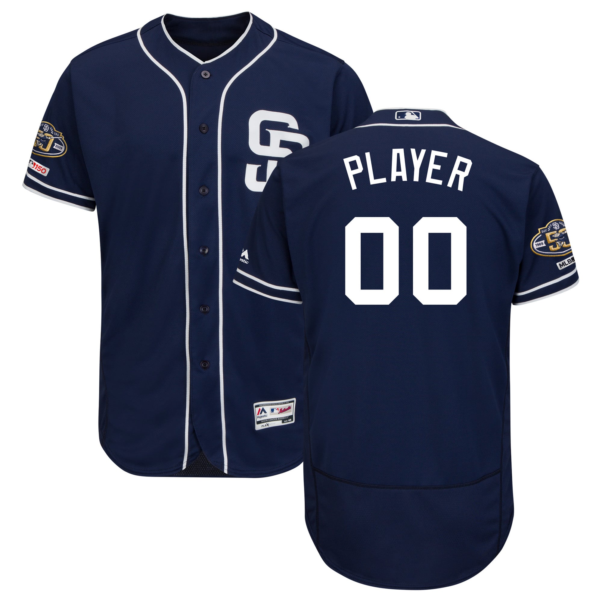 販売安い MLB パドレス made in usa Majestic プラクティスジャージ