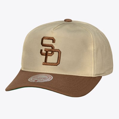  San Diego Padres Mitchell & Ness Retro Roots Deadstock Cooperstown Adjustable Hat - Cream