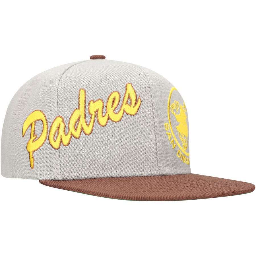 Men's San Diego Padres Mitchell & Ness Gray/Brown Knock Out Panel ...