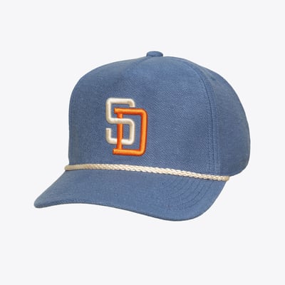  San Diego Padres Mitchell & Ness Heritage Hues French Terry Snapback Hat - Navy