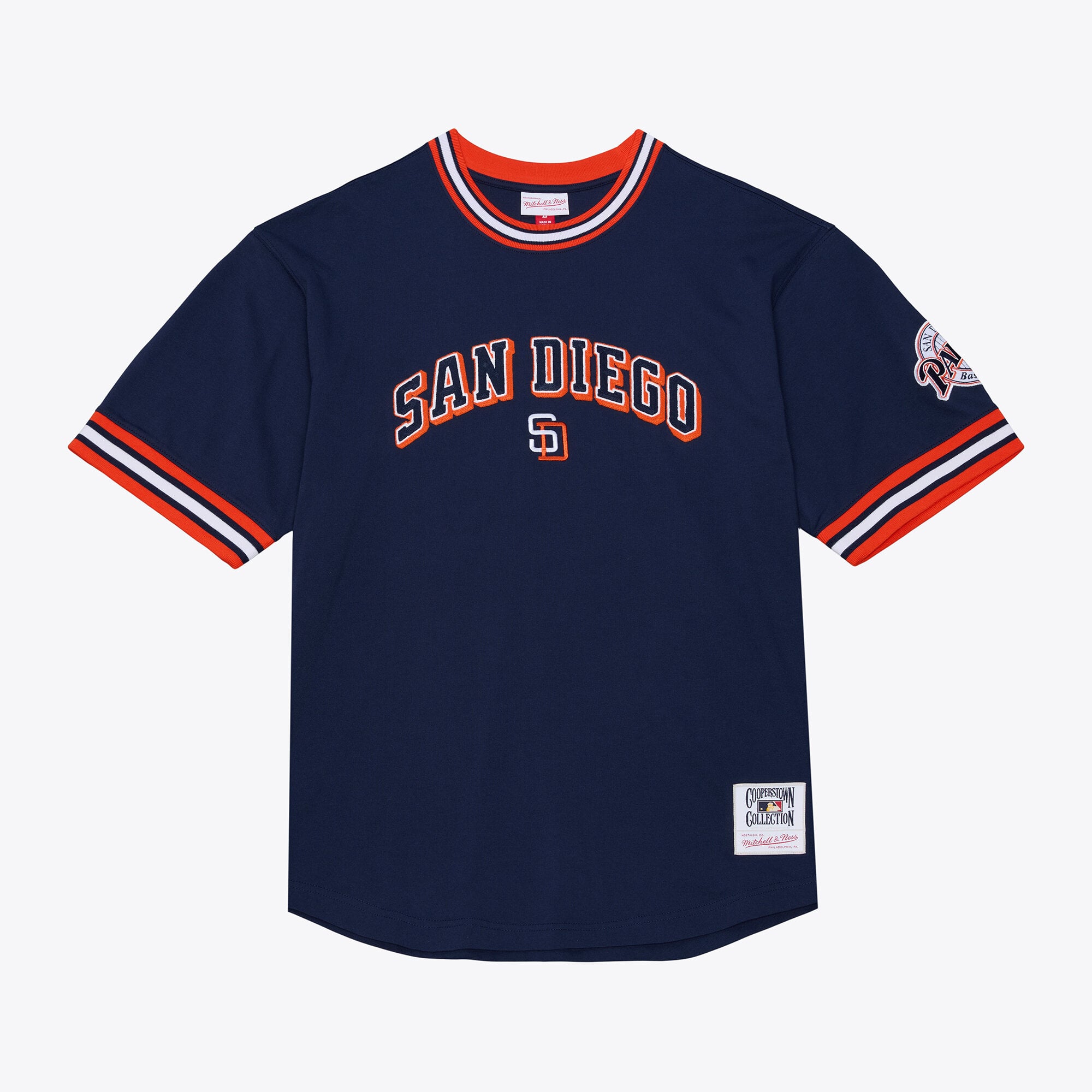 San Diego Padres Mitchell & Ness Wild Pitch Ringer T-Shirt - Navy