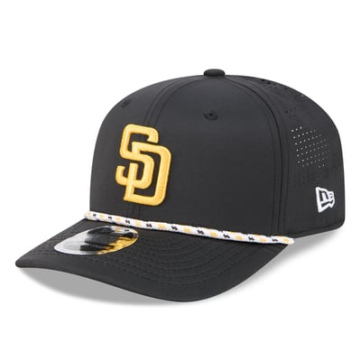  San Diego Padres New Era Vented 9SEVENTY Rope Adjustable Hat - Black