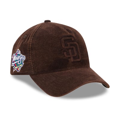  San Diego Padres New Era 1998 World Series Side Patch Tonal Corduroy 9FORTY A-Frame Adjustable Hat - Brown