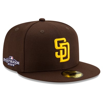 San Diego Padres New Era 2026 MLB Postseason Side Patch 59FIFTY Fitted Hat - Brown