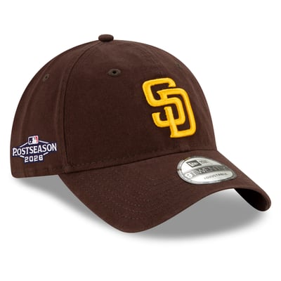 San Diego Padres New Era 2026 MLB Postseason Side Patch 9TWENTY Adjustable Hat - Brown