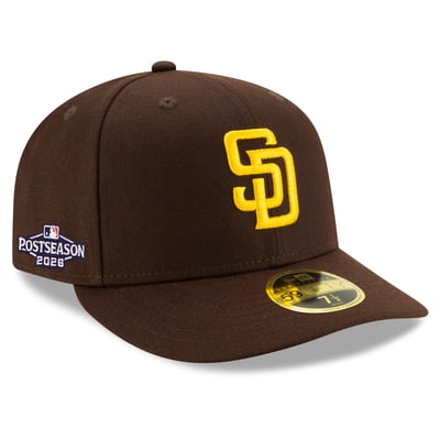 San Diego Padres New Era 2026 MLB Postseason Side Patch Low Profile 59FIFTY Fitted Hat - Brown