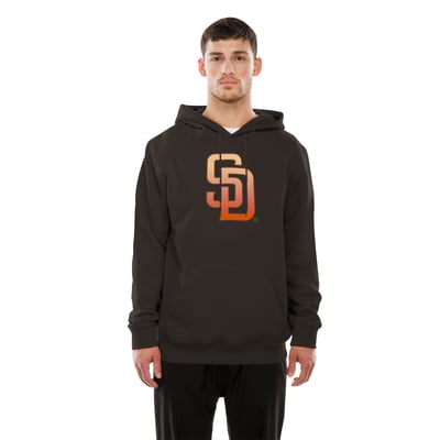  San Diego Padres New Era Gradient Monogram Pullover Hoodie - Brown