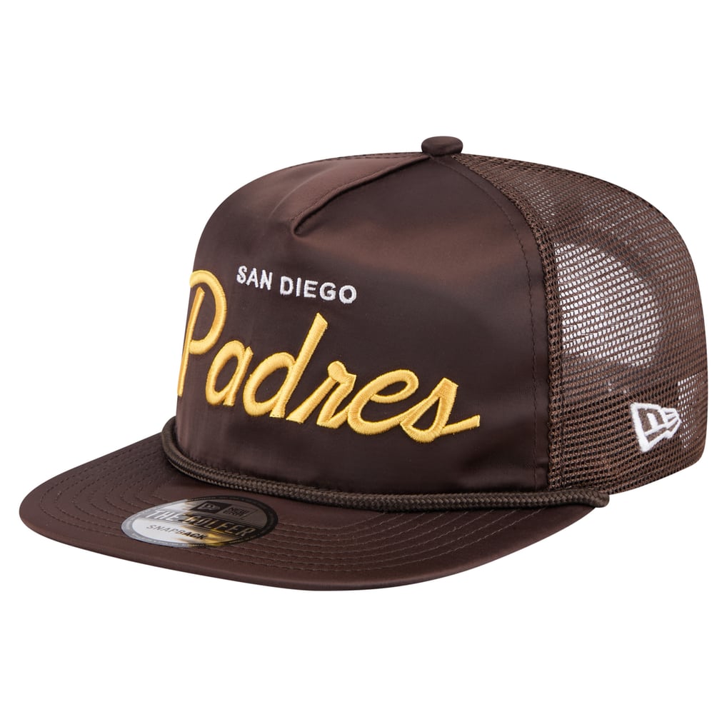 San Diego Padres New Era Retro Satin Script Golfer Adjustable Hat - Brown