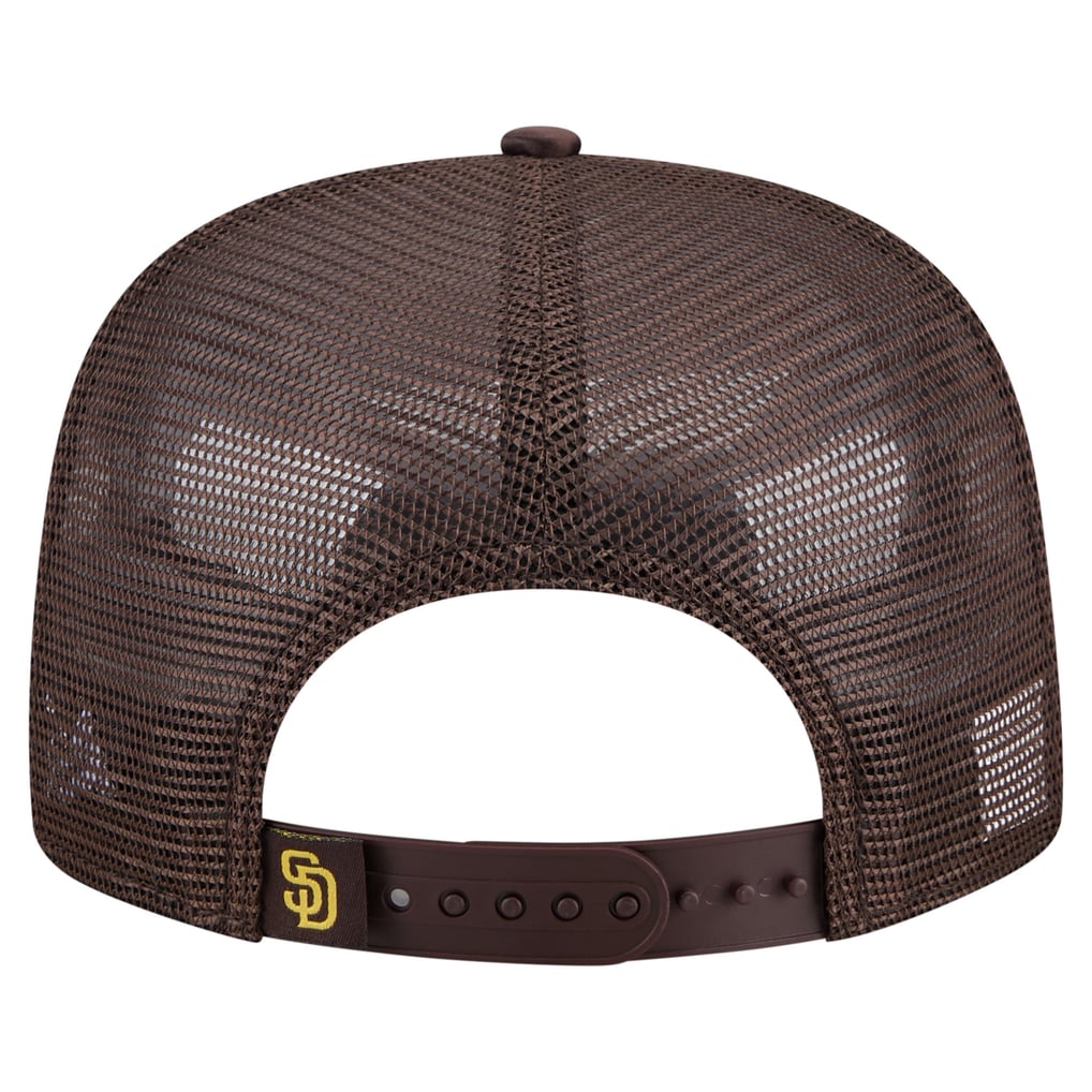 San Diego Padres New Era Retro Satin Script Golfer Adjustable Hat - Brown