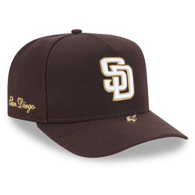San Diego Padres New Era Visor Pin 9FIFTY A-Frame Snapback Hat - Brown