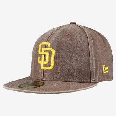 San Diego Padres New Era Washed 59FIFTY Fitted Hat - Brown