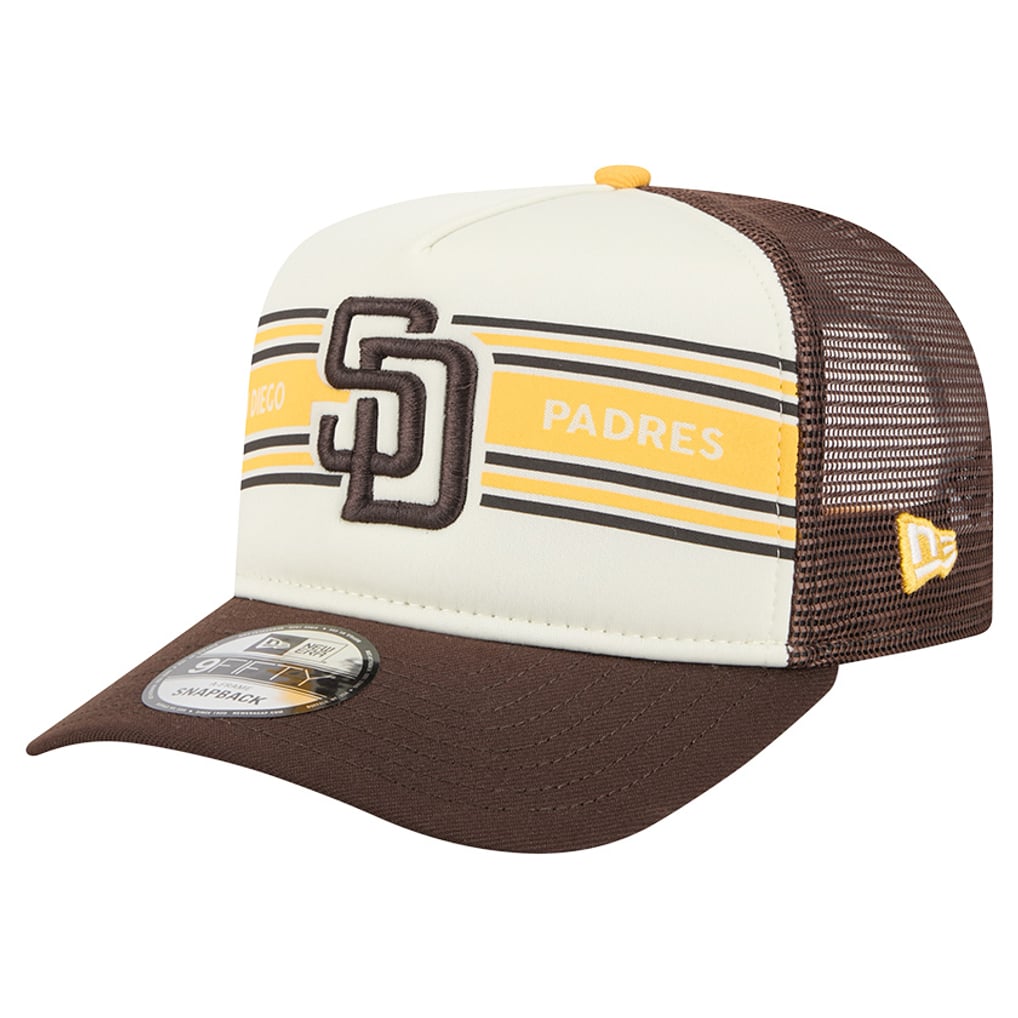 Men's San Diego Padres New Era Cream/Brown Banner A-Frame 9FIFTY ...