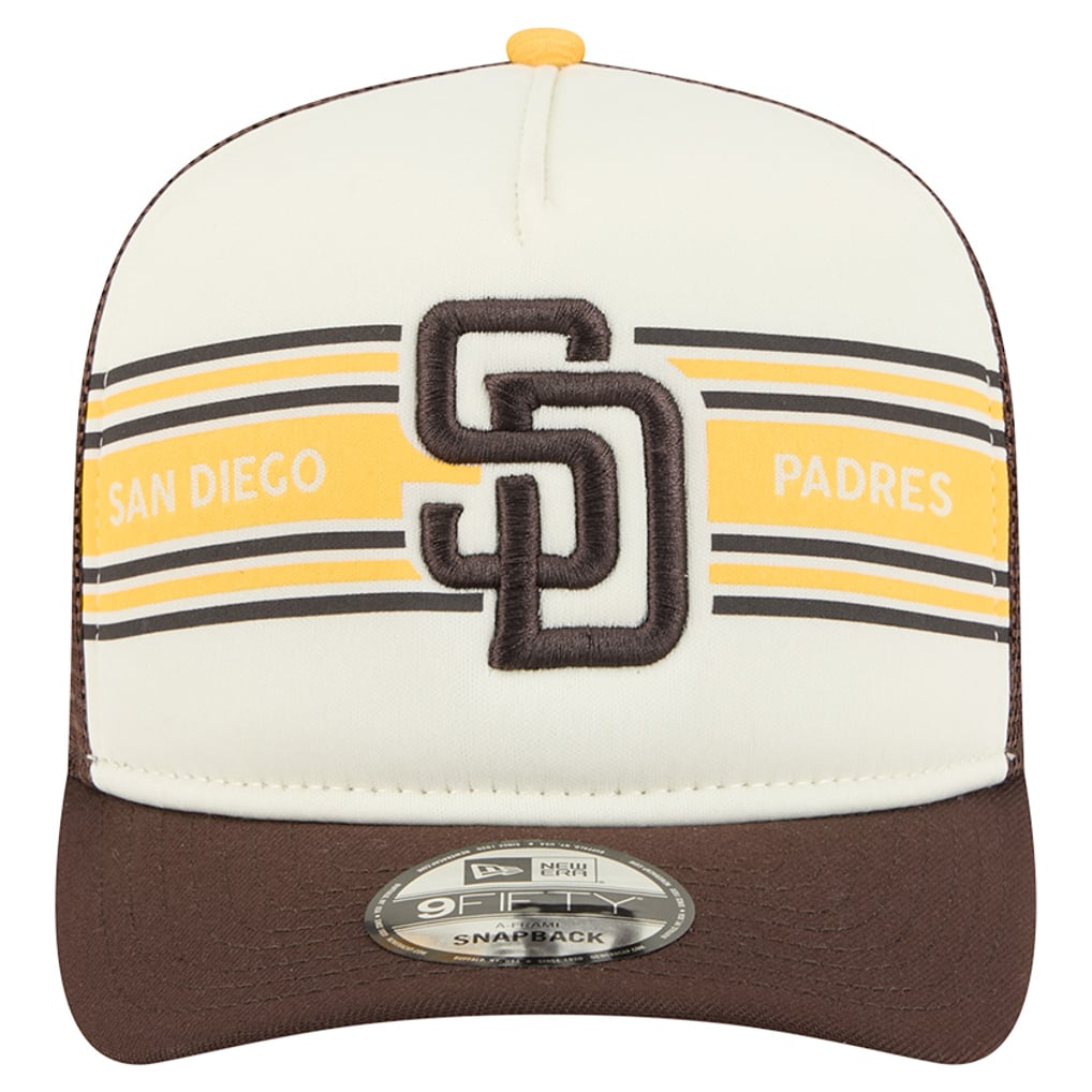 Men's San Diego Padres New Era Cream/Brown Banner A-Frame 9FIFTY ...