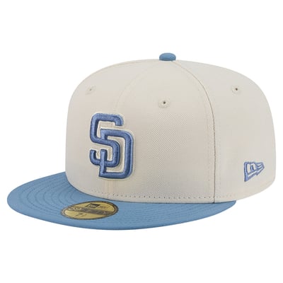 San Diego Padres New Era Color Pack 59FIFTY Fitted Hat - Cream/Light Blue