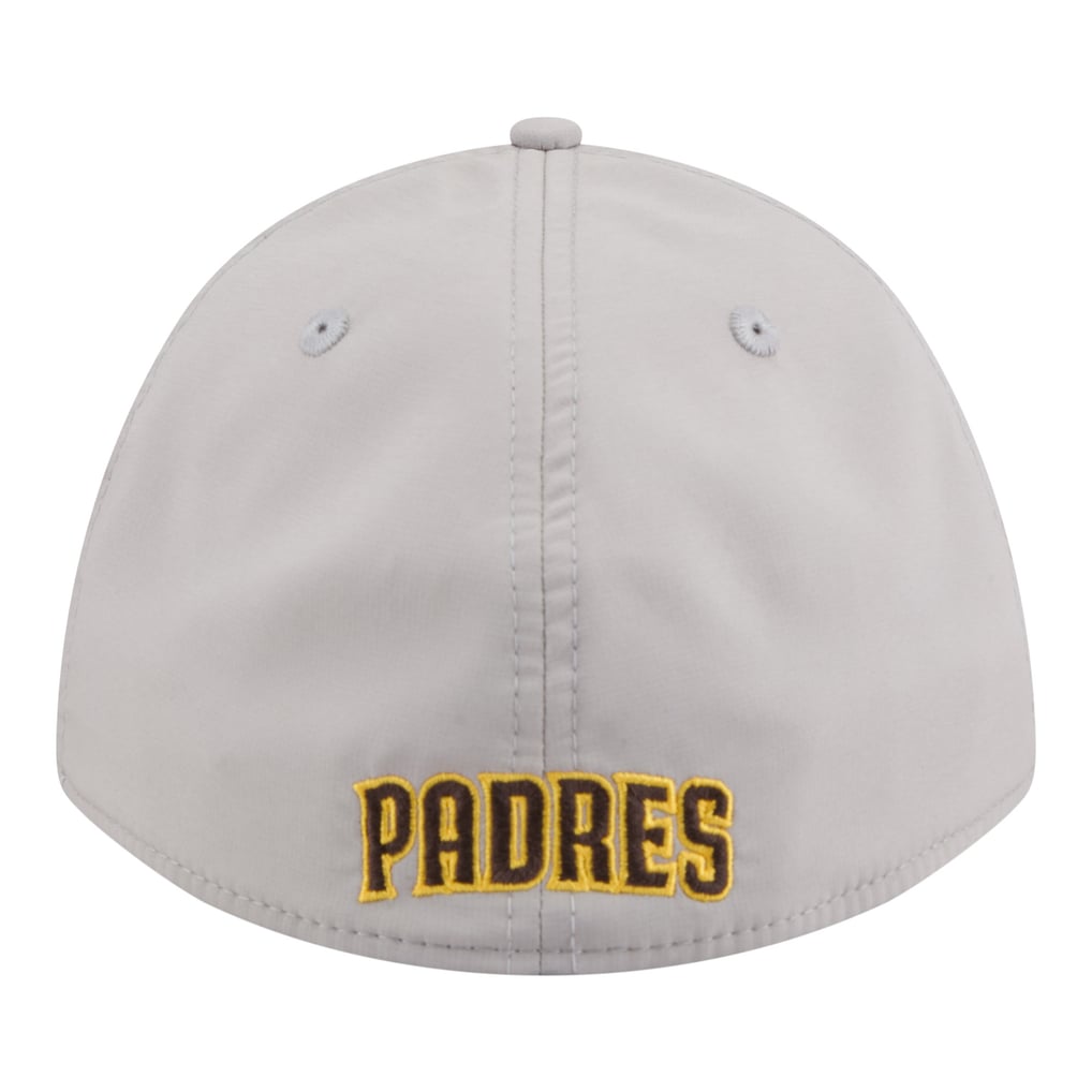 San Diego Padres New Era Patch 39THIRTY A-Frame M-Crown Perforated Flex Hat - Gray