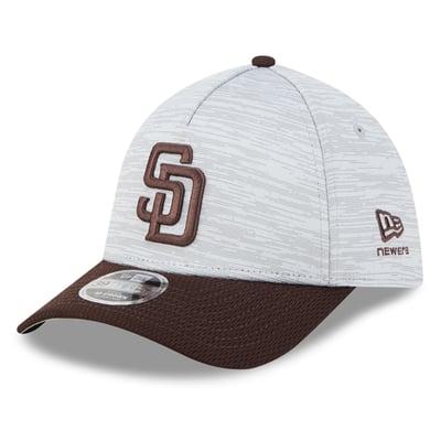  San Diego Padres New Era Men's Tech 39THIRTY A-Frame Flex Hat - Gray/Brown