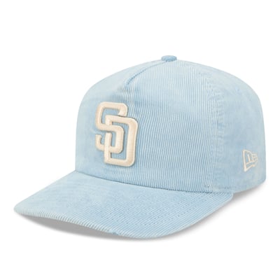 San Diego Padres New Era Corduroy 19TWENTY Adjustable Hat - Light Blue