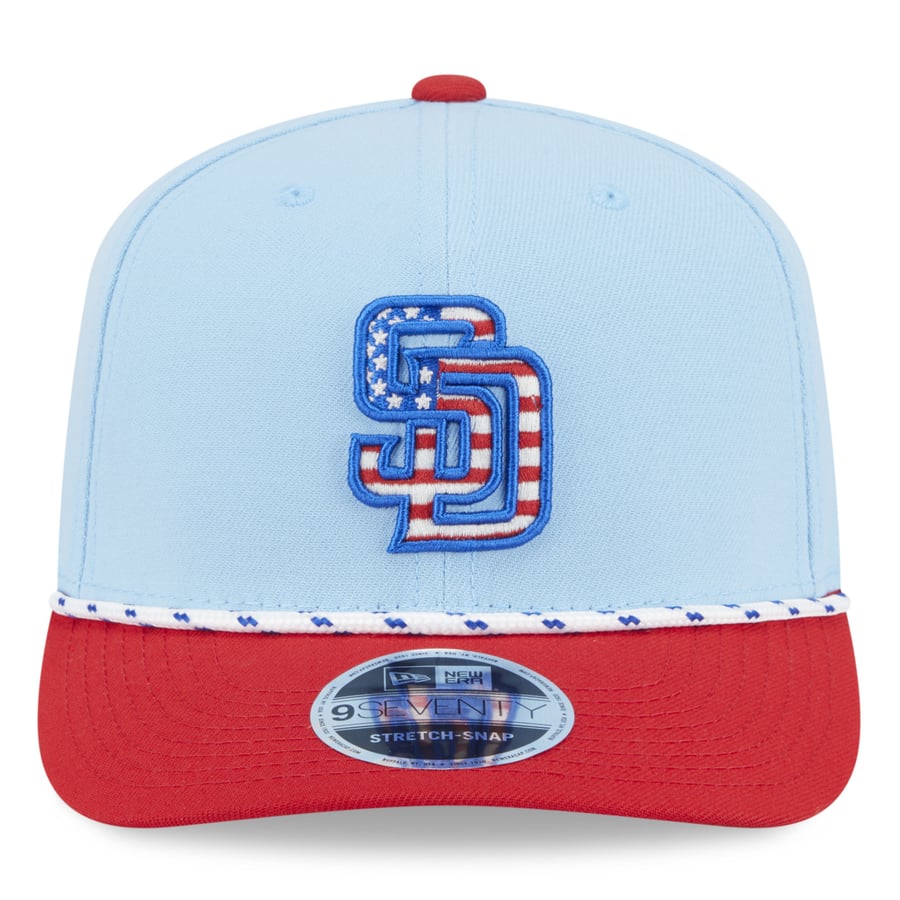 Men's San Diego Padres New Era Light Blue/Red 2025 Fourth of July ...
