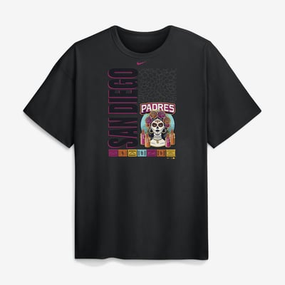 San Diego Padres Nike City Connect Max90 Heavyweight T-Shirt - Black