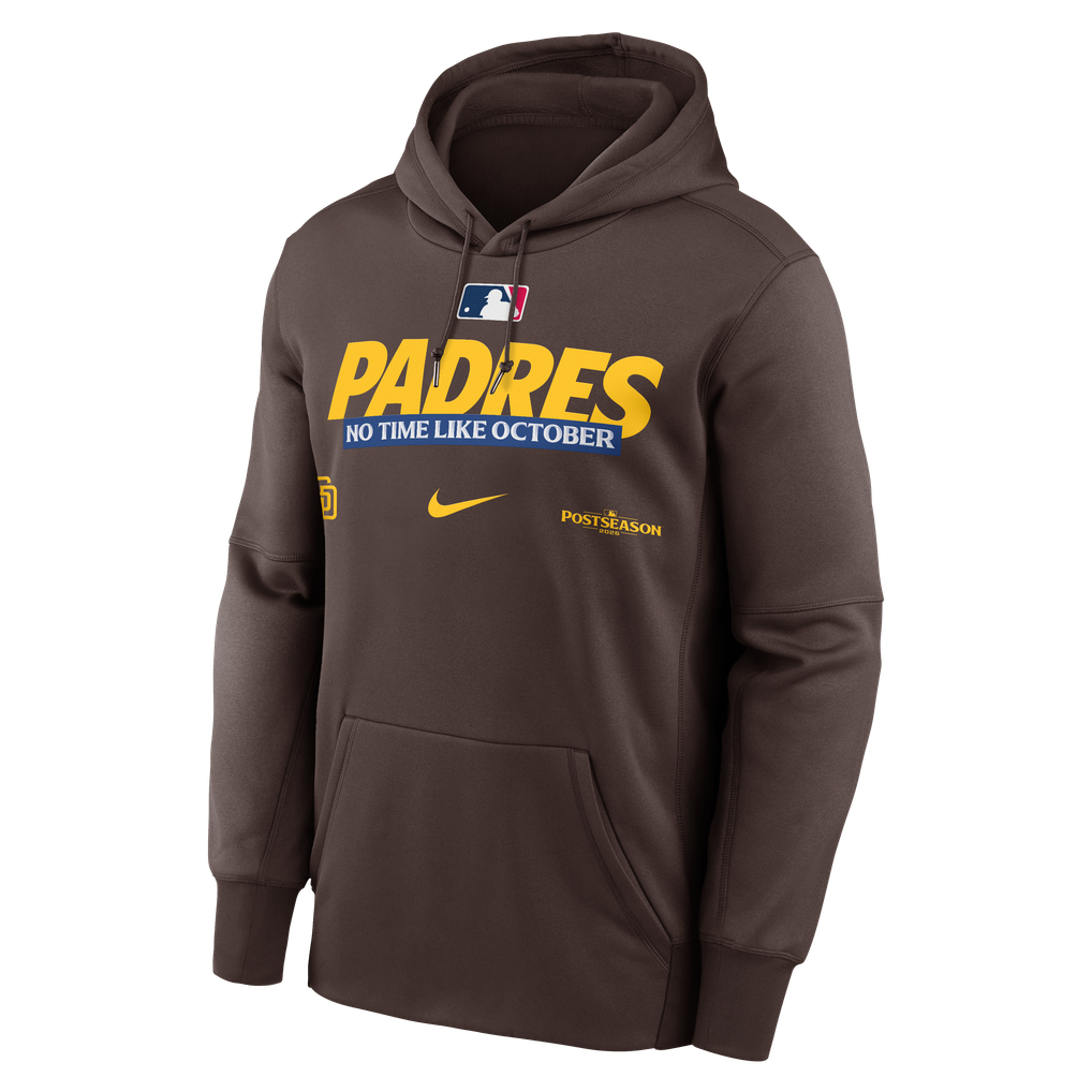 San Diego Padres Nike 2026 MLB Postseason Authentic Collection Therma Fleece Hoodie - Brown
