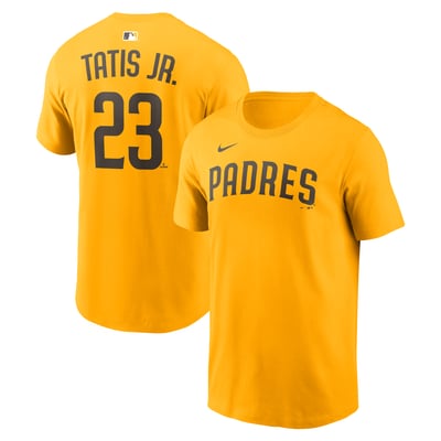 Fernando Tatis Jr. San Diego Padres Nike Home Name & Number T-Shirt - Gold