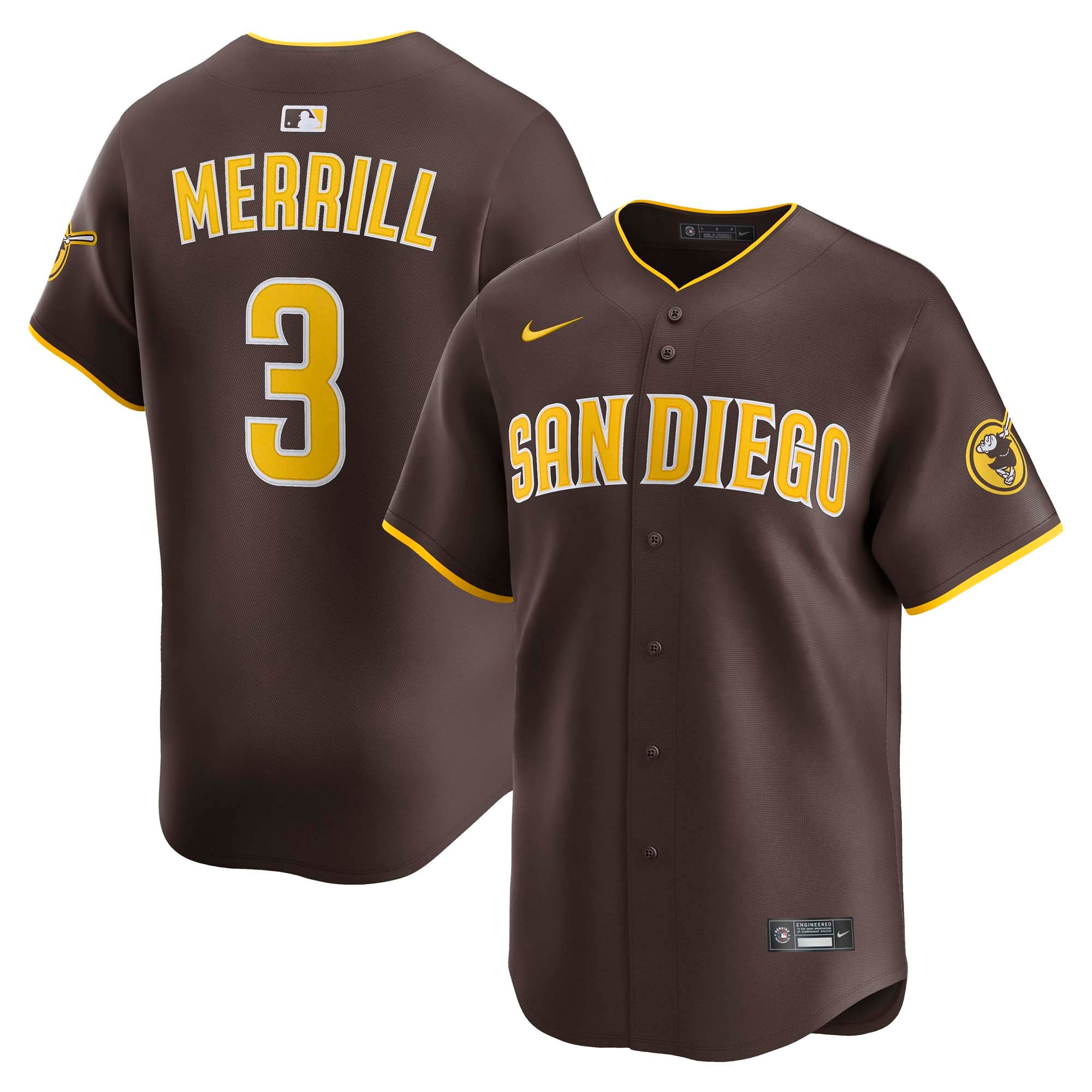 Jackson Merrill San Diego Padres 1984 Cooperstown Throwback Jersey - Majestic